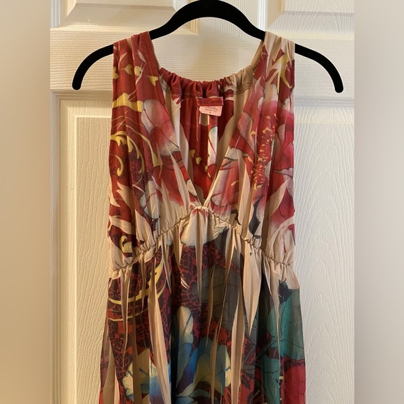 Daniel Benjamin Multicolor Floral Print Dress EUC L Large - Picture 4 of 4